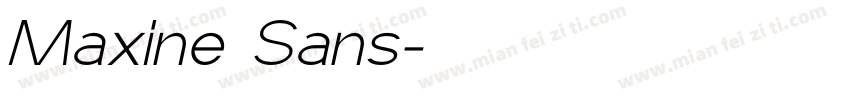 Maxine Sans字体转换